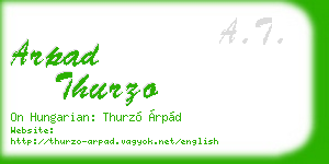 arpad thurzo business card